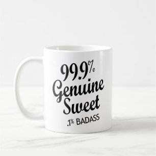 99.9% Genuine Sweet.1% Badass (2) コーヒーマグカップ