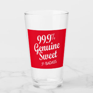 99.9% Genuine Sweet.1% Badass (2) タンブラーグラス