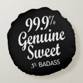 99.9% Genuine Sweet.1% Badass (2) ラウンドクッション (裏面)