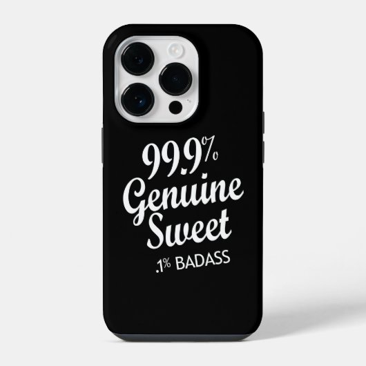99.9% Genuine Sweet.1% Badass (2) iPhoneケース (裏面)