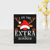 99 I Am The Extra Reindeer Christmas Family Uni-ad カード (黄色い花)