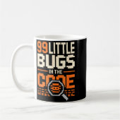 99 little bugs in code funny programmer saying 99  コーヒーマグカップ (左)