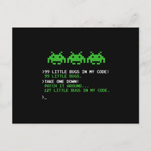 99 Little Bugs In The Code Software Engineer 案内ポストカード (正面)