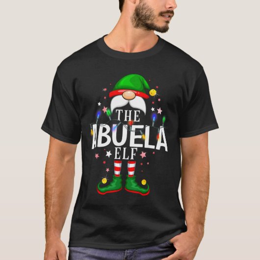 99 Matching Christmas Elf Family Pjs - Abuela Elf Tシャツ (正面)