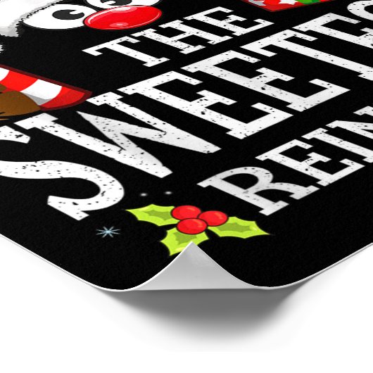 99 Matching Christmas Reindeer Squad - Black Chris ポスター (角)