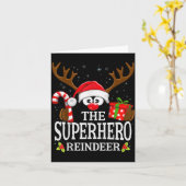 99 Matching Christmas Reindeer Squad - Uni-adults カード (黄色い花)