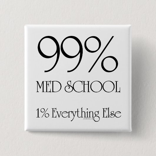 99% Medの学校 缶バッジ (正面)
