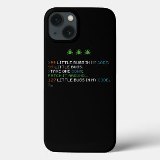 99 Myコードコーディングのデバッグの小さなバおもしろいグ  iPhone 13ケース
