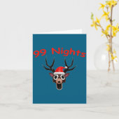 99 Nights Christmas Deer Gamer Fan Merch  カード (黄色い花)