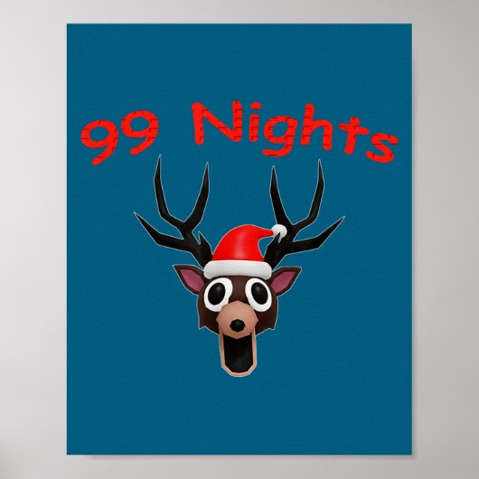 99 Nights Christmas Deer Gamer Fan Merch  ポスター (正面)