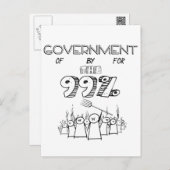 99%occupy wall street運動 ポストカード (正面/裏面)