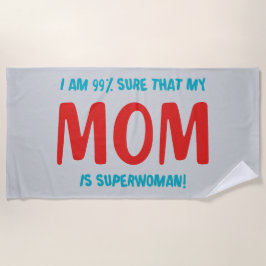 99% Superwoman ビーチタオル