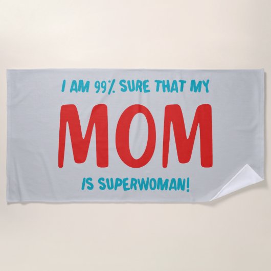 99% Superwoman ビーチタオル (正面)