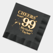 99thバースデーパーティー応援シャンパングラス 箔ナプキン (左)