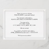 99th Birthday Party —アールデコスタイル「99」 & Name 箔招待状 (裏面)