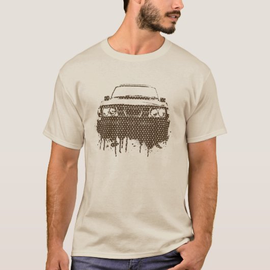 99turboグリフィンのギアのパロディの署名のプリント-茶色 tシャツ (正面)