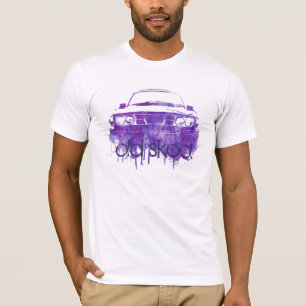 99turbo水色のグランジな紫色、古いskool tシャツ