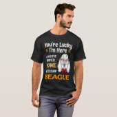 9 あなたはラッキー ビーグルと一緒にお家に Tシャツ (正面フル)