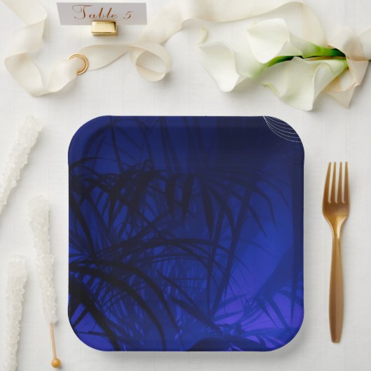 9"お洒落スクエア紙プレートデザイン ペーパープレート (ウェディング)