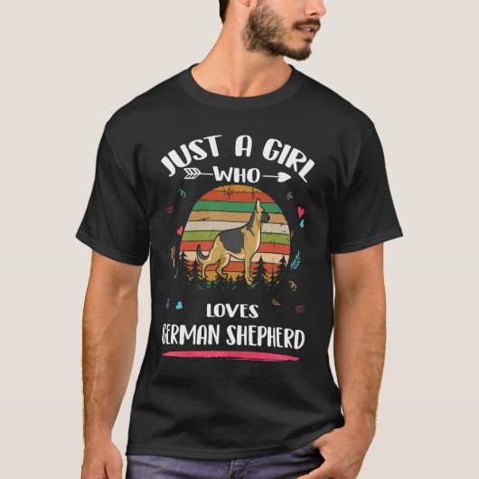9 ただのジャーマンシェパード好き女子 398 Tシャツ (正面)