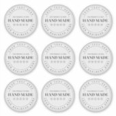 9 オーダーメイド 小型ビジネス 手作り 透明 シール (正面)