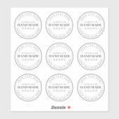 9 オーダーメイド 小型ビジネス 手作り 透明 シール (シート)