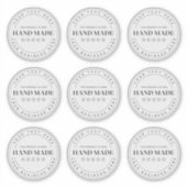 9 オーダーメイド 小規模ビジネス 手作り 透明 シール (正面)