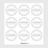 9 オーダーメイド 小規模ビジネス 手作り 透明 シール (シート)