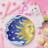 9"カスタムな紙皿か日曜日、月および星 ペーパープレート (パーティー)