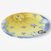 9"カスタムな紙皿か日曜日、月および星 ペーパープレート (アングル)