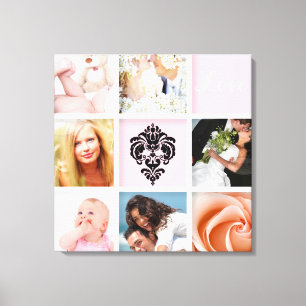 9-カスタムPhoto On Canvas、白い枠のテンプレート キャンバスプリント