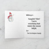 ** 9 カラフル AP97クリスマスガールお洒落ギフト サンキューカード (内部)