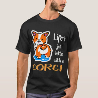 9 コーギーがいると人生はもっと楽しい 34 Tシャツ