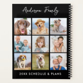 9 モダンフォトコラージュパーソナライズされたモノグラム プランナー手帳 (裏面)