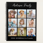 9 モダンフォトコラージュパーソナライズされたモノグラム プランナー手帳 (正面)