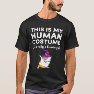 9 モフモフのモルモットが人間になってみた ハロウィン仮装 Tシャツ