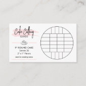 9"ラウンドケーキ切断ガイド2x1"部分サイズ エンクロージャーカード (正面)