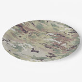 9"ラウンド紙プレートアーミーOCP迷彩柄ユニフォームカモフララ ペーパープレート (アングル)