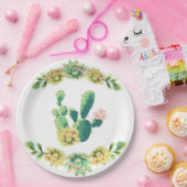 9"ラウンド紙プレートボヘミアンサクツスカルメンツデ ペーパープレート (パーティー)