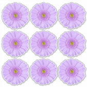 9 紫色ガーベラダイシーフラワー キス・カット・ステッカー シール (正面)