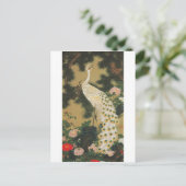 9. 老松孔雀図, 若冲 Old Pine-tree and Peacock, Jakuchu ポストカード (スタンド正面)