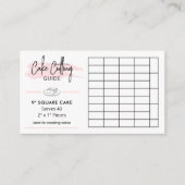 9"角ケーキ切断手順2x1部分 エンクロージャーカード (正面)