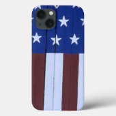 9-11の後に絵を描バンのハートの形の旗。 Case-Mate iPhoneケース (裏面)