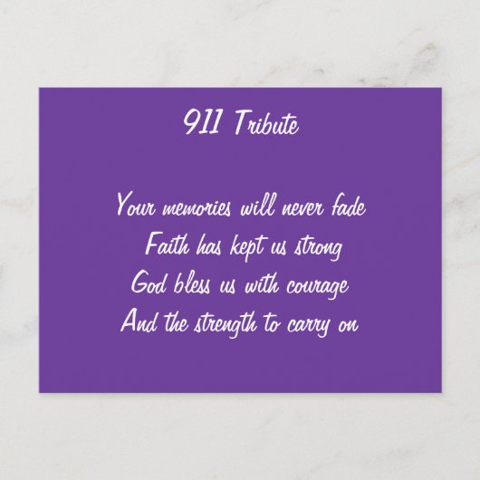 9.11の記憶のポストカード ポストカード (正面)