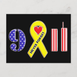 9.11を決して忘れない 黄色のリボン ポストカード