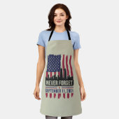 9・11を決して忘れない 2001年記念日 アメリカ エプロン (着用した状態)