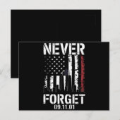 9・11を決して忘れない 2001年追悼記念日 ポストカード (正面/裏面)