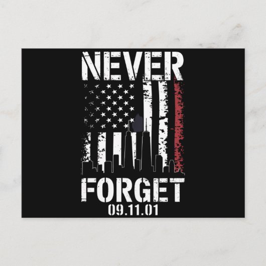 9・11を決して忘れない 2001年追悼記念日 ポストカード (正面)