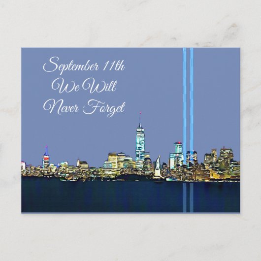 9.11を決して忘れない 9月11日記念品 ポストカード (正面)