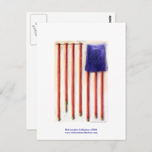 9/11アメリカ国旗の消防士のトリビュートポストカード ポストカード (正面/裏面)